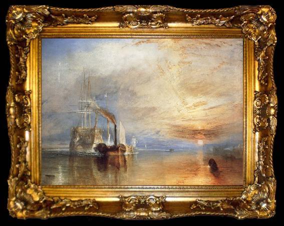 framed  Joseph Mallord William Turner The Fighting Temeraire Tugged to Her Last Berth to be Broken Up, ta009-2